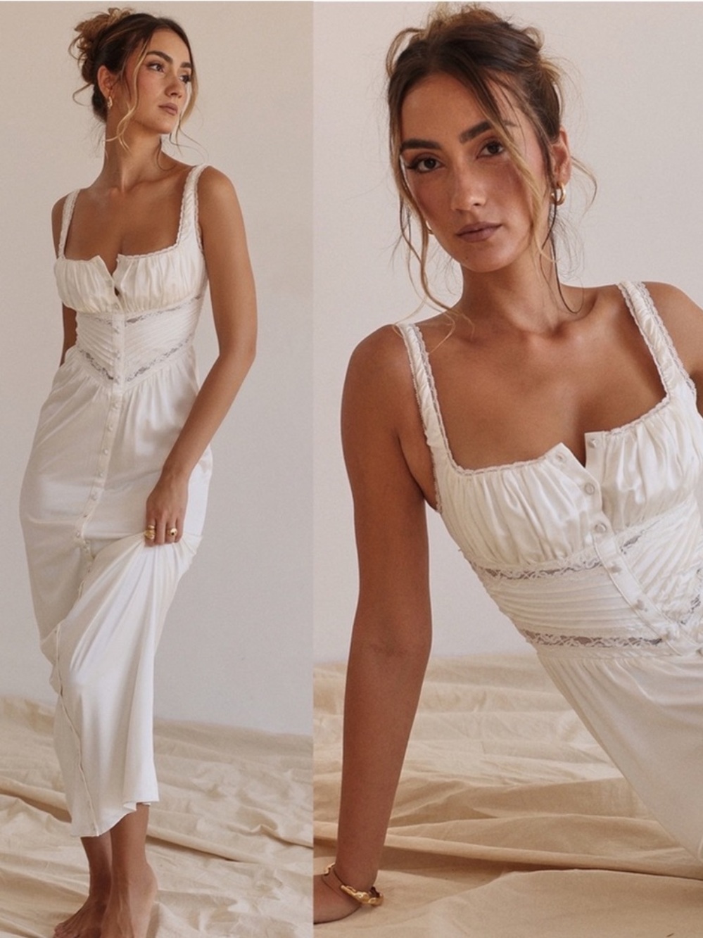 Ivory Real Silk 'Illiana' House of CB- XS